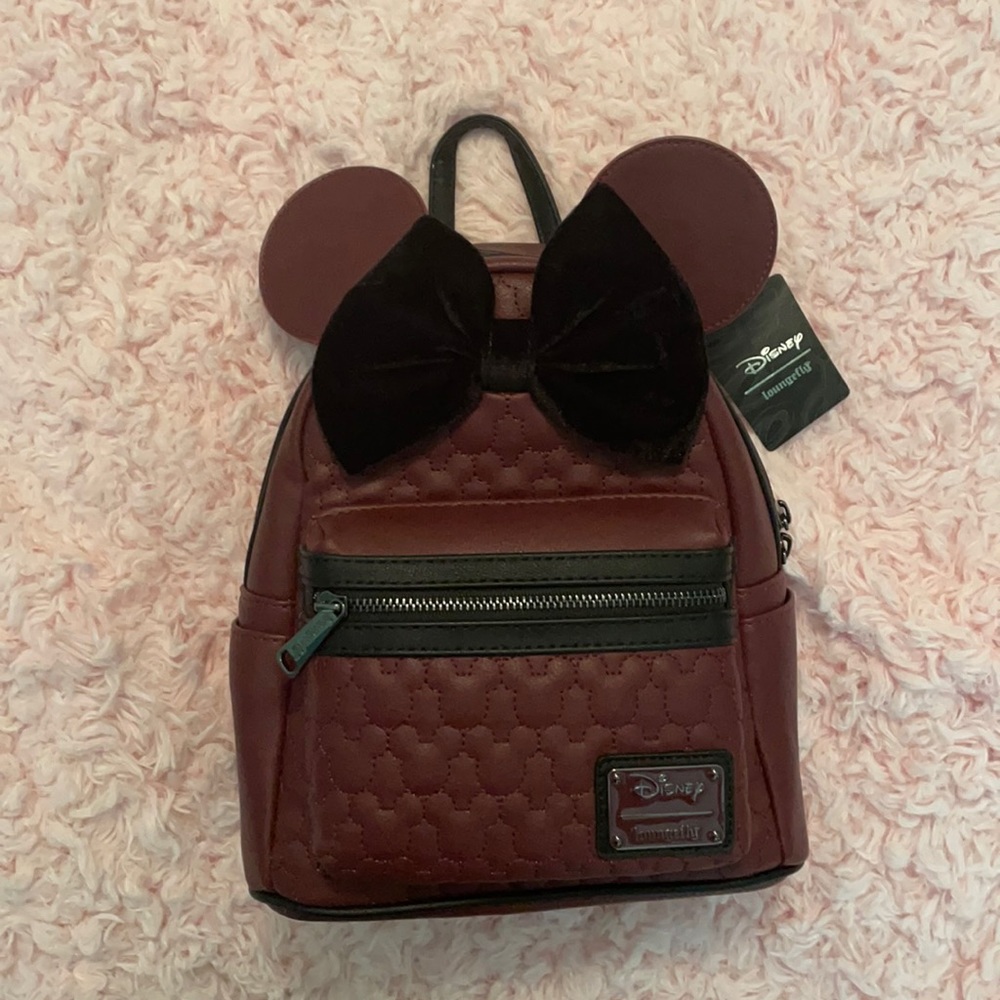 Burgundy Minnie Mouse Loungefly bag. Brand new